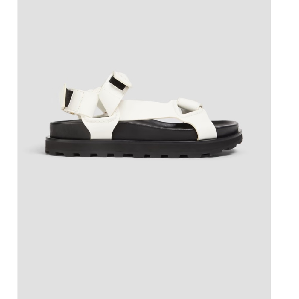Jil Sander Black and White Sandals